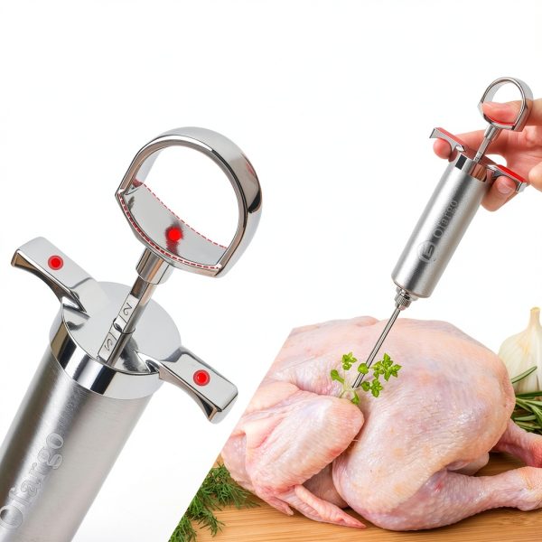Ofargo Stainless Steel Meat Injector Kitchen BBQ Tool-2