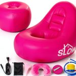 SLOWN Inflatable BBL Chair Pink Waterproof Camping Lounger-0
