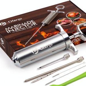 Ofargo Stainless Steel Meat Injector Kitchen BBQ Tool-0