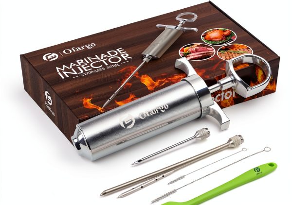 Ofargo Stainless Steel Meat Injector Kitchen BBQ Tool-0