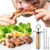 DePango Meat Injector Kit Stainless Steel Needles Easy Grip-5