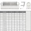 Juvielich Extension Spring 0.8mm x 6mm x 25mm Stainless Hook 15PCS-4