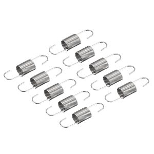 uxcell 50Pcs Extended Spring 9/32" x 1-3/16" Dual Hook Tension Springs-0