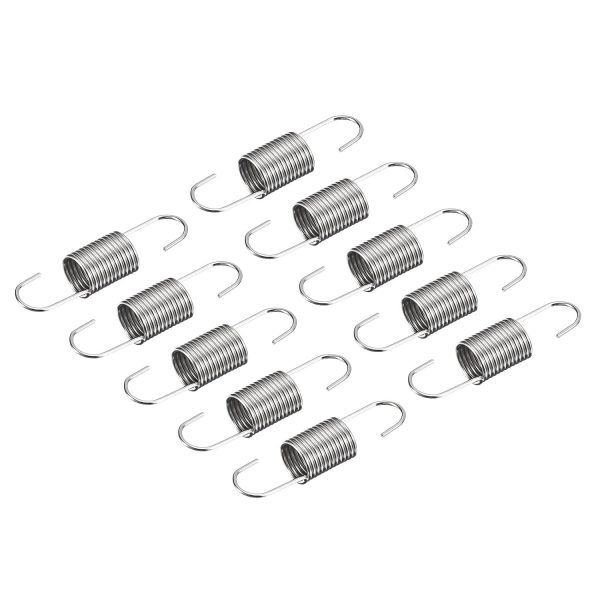 uxcell 50Pcs Extended Spring 9/32" x 1-3/16" Dual Hook Tension Springs-0
