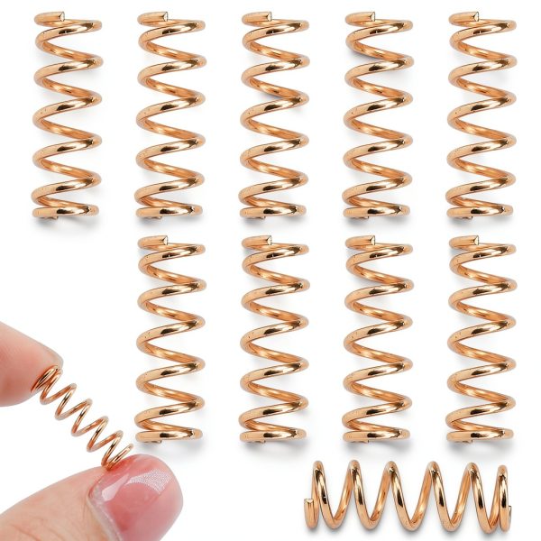 10PCS Compression Spring Kit for Car Heating Plug, Pure Copper Solid Small Tiny Spring Assortment for Electric Accessories Extension Crafts, Multipurpose-0