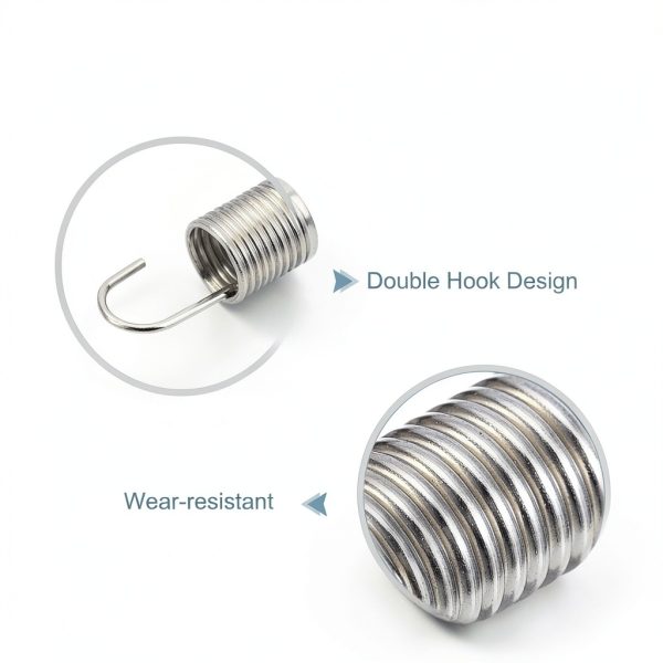 uxcell 50Pcs Extended Spring 9/32" x 1-3/16" Dual Hook Tension Springs-2