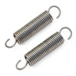 Mcredy 2 Pcs Extension Springs Small Compression Stainless Steel Spring Assortment Kit with Dual Hook Ends for Hobby Crafting DIY Home Repairs, 0.4"x2" (DxH)-0