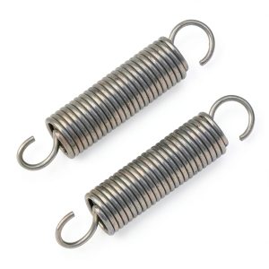 Mcredy 2 Pcs Extension Springs Small Compression Stainless Steel Spring Assortment Kit with Dual Hook Ends for Hobby Crafting DIY Home Repairs, 0.4"x2" (DxH)-0