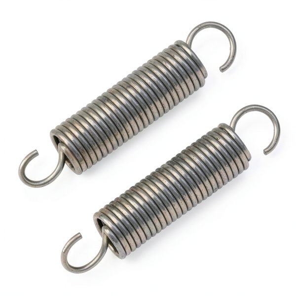 Mcredy 2 Pcs Extension Springs Small Compression Stainless Steel Spring Assortment Kit with Dual Hook Ends for Hobby Crafting DIY Home Repairs, 0.4"x2" (DxH)-0